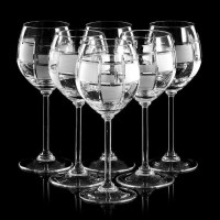 Набор фужеров для вина «Шахматы», 300 мл, хрусталь, 6 шт