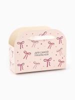 Коробка для цветов складная «Счастье», сердечки, 17×13×7 см