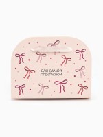 Коробка для цветов складная «Счастье», сердечки, 17×13×7 см