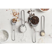 Набор мерных ложек Доляна «Металлик», 4 шт: 1,25/2,5/5/15 мл