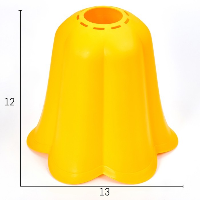 Плафон универсальный «Цветок», Е14/Е27, жёлтый, 14×14×13 см