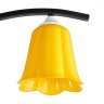 Плафон универсальный «Цветок», Е14/Е27, жёлтый, 14×14×13 см