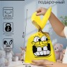 Пакет подарочный полиэтиленовый, жёлтый с ушками, 13×23 см