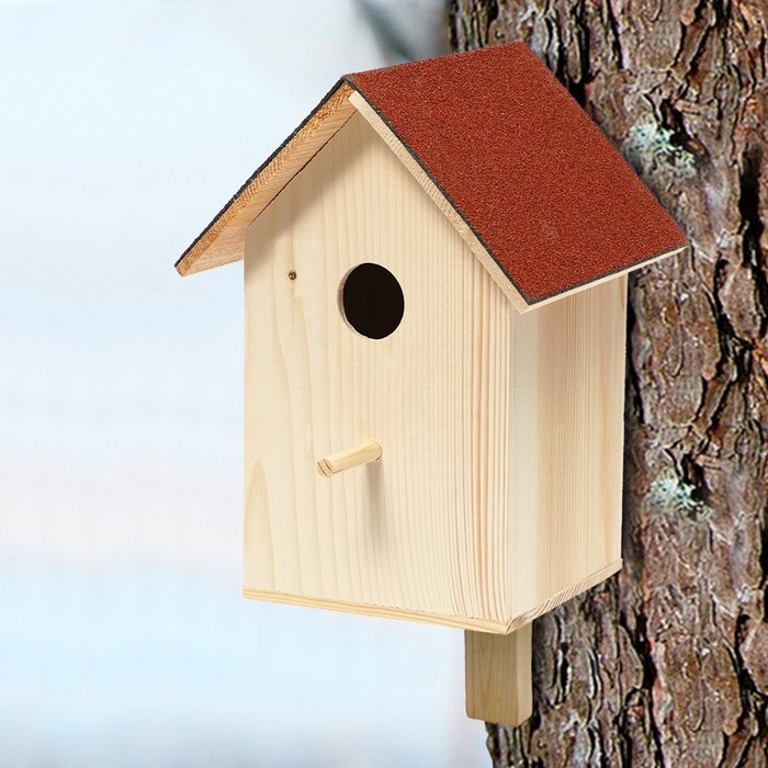 Скворечник «Теремок», 13 × 13 × 24 см