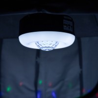 Садовый светильник «Диско-шар», уличный, на солнечной батарее, 13×6×13 см, 6 LED, пульт ДУ, свечение RGBW