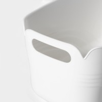 Контейнер для хранения с ручкой LaDо́m «Лаконичность», 33.5×18.5×14.5 см, белый