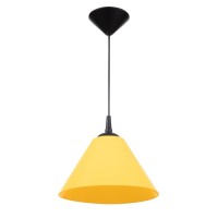 Подвес "Конус" 1х15Вт Е27 МОДЕЛЬ: BR 00269 черный/желтый 25х25х15см
