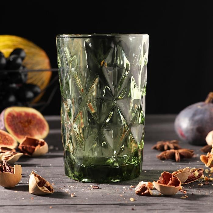 Набор стаканов Magistro «Круиз», 350 мл, 6 шт, 8×12,5 см, цвет янтарный