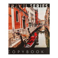 Комплект тетрадей из 4 штук, 96 листов в клетку Calligrata "Неделя отпуска", обложка мелованный картон, блок №2, белизна 75% (серые листы)