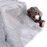 Лоскут 50*50 мех длинноворсовый на трикотажной основе цвет светло серый