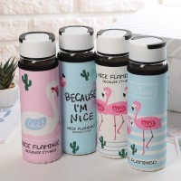 Бутылка с ручкой «Фламинго», 500 мл, 7×7×23,5 см, рисунок МИКС