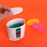 Таблетница - органайзер «Неделька», английские буквы, 12×6×5.9 см, 7 контейнеров по 4 секции, разноцветная