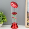 Лава-лампа  "Роза" LED от батареек 3хАА USB красный 7,5х6,5х25см
