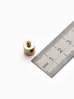 Концевик-шапочка, СМ-165,(набор 5 шт.), 1,2×0,8 см, d (внутренний)=0,7 см, цвет золото