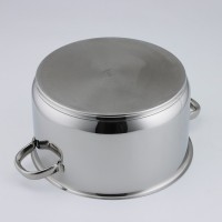 Кастрюля цельнотянутая, 9 л, d=28 см, с теплораспределительным слоем, металлическая крышка