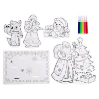 Раскраска 3D «Дед Мороз и Снегурочка»