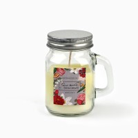 Ароматическая свеча в стекле «С любовью», аромат белый жасмин, 7 х 8,5 х 5 см.