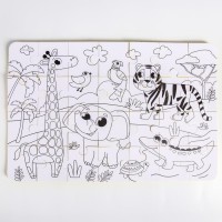 Мягкий пазл для малышей Крошка Я «Африка» раскраска, размер 50х33 см, 28 деталей