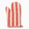 Набор кухонный Доляна Полоса цвет красный,варежка-прих.28х17см, прихватка 17х17 50% п/э 50% хлопок