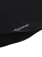 Шапочка для плавания силиконовая для длинных волос, цвет черный