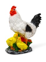 Садовая фигура из полистоуна «Курица с цыплятами», 33×17×25 см