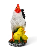 Садовая фигура из полистоуна «Курица с цыплятами», 33×17×25 см