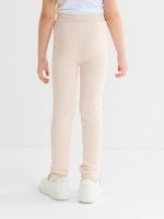 Легинсы для девочки на флисе Collorista, цвет молочный, рост 134 см