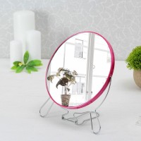 Зеркало складное-подвесное, двустороннее, с увеличением, d зеркальной поверхности 18,5 см, цвет МИКС