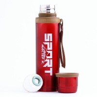 Термос "Мастер К. Спорт", 550 мл, сохраняет тепло 10 ч, красный, 7.5 х 28 см