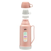 Термос 1.8 л, со стеклянной колбой, сохраняет тепло 12 ч, с кружкой, коричневый