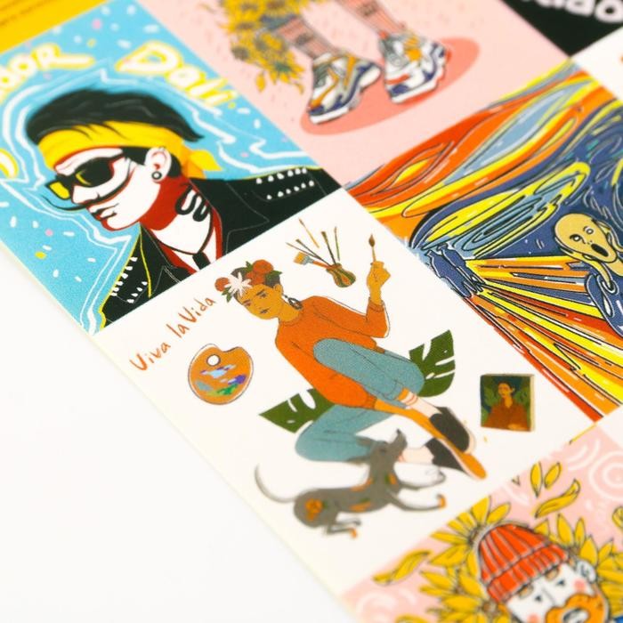 Наклейки бумажные «Художники», 11 × 15,5 см