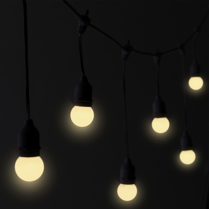 Лампа светодиодная Luazon Lighting, G45, Е27, 1.5 Вт, для белт-лайта, набор 20 шт., свечение тёплое белое