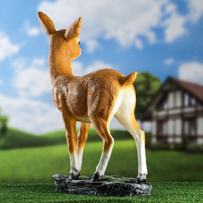 Садовая фигура из полистоуна «Оленёнок», 39×18×53 см