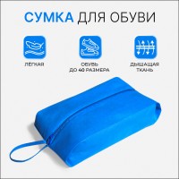 Сумка для обуви на молнии, цвет чёрный