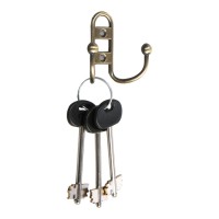 Крючок мебельный ТУНДРА TKd=017, двухрожковый, бронза