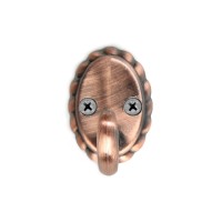 Крючок мебельный ТУНДРА TKO018, однорожковый, медь