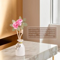 Набор подарочный с диффузором "Ваза с цветком" шоколад, "Богатство Аромата"