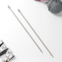 Спицы для вязания, прямые, с тефлоновым покрытием, d = 8 мм, 35 см, 2 шт