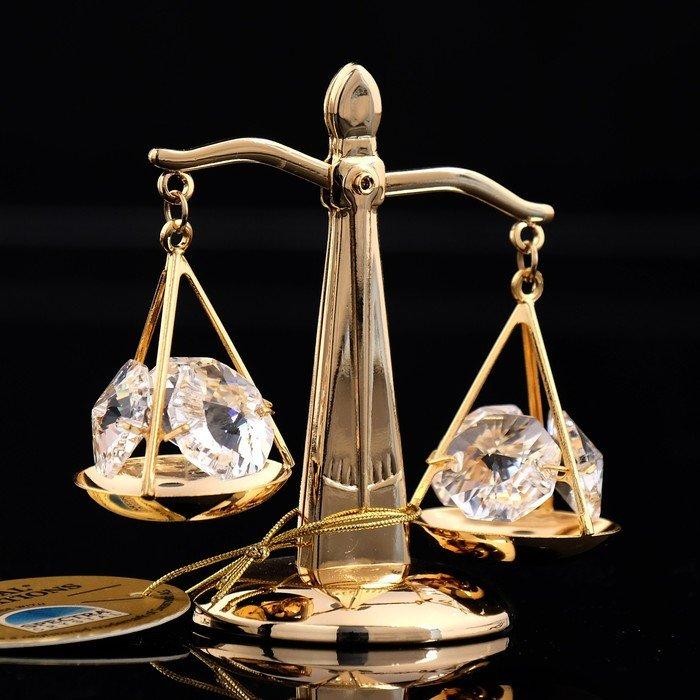Сувенир «Весы», 7×4×7 см, с кристаллами