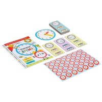 Игровой и обучающий набор «Изучаем время», пазлы, книга, часы, наклейки