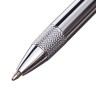 Ручка подарочная шариковая в кожзам футляре поворотная Стиль корпус серебро
