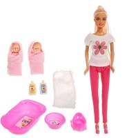 Кукла-модель «Лидия» с малышами и аксессуарами, МИКС