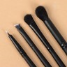 Набор кистей для макияжа «Premium Brush», 4 предмета, PVC - чехол, цвет чёрный