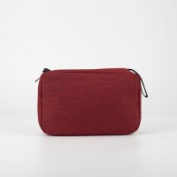 Косметичка, 2 отделана молниях, с крючком, цвет розовый