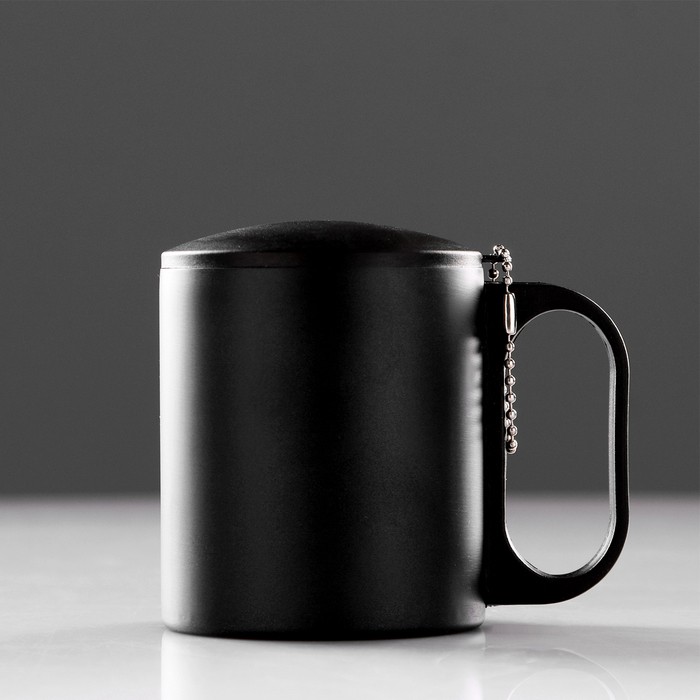 Термокружка, 180 мл, «Мастер К», сохраняет тепло 2 ч,8.5×6.8 см, черная