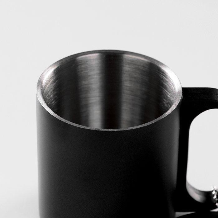 Термокружка, 180 мл, «Мастер К», сохраняет тепло 2 ч,8.5×6.8 см, черная