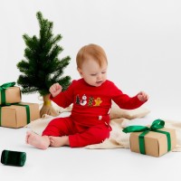 Костюм детский (кофточка, штанишки) «Крошка Я. Зимние друзья», рост 86-92 см