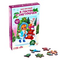 Деревянный пазл фигурный «Новый год! В гостях у Снегурочки», 45 деталей