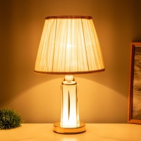 Лампа настольная "Ясмин" 1х40Вт Е27 1х3Вт LED золото 25х25х43см