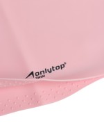 Шапочка для плавания силиконовая для длинных волос, цвет розовый